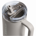 Gobelet isotherme à paille anti-fuite 1,18 L Stanley couleur gris vue détail 1