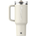 Gobelet isotherme à paille anti-fuite 1,18 L Stanley couleur beige vue impression avec logo 2