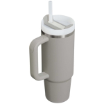 Gobelet isotherme 890 ml avec couvercle rotatif et paille Stanley couleur gris deuxième vue arrière