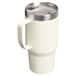Mug isotherme inox 710 ml couvercle anti-éclaboussures Stanley couleur beige deuxième vue arrière