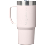 Mug isotherme inox 710 ml couvercle anti-éclaboussures Stanley couleur rose clair vue impression avec logo 2