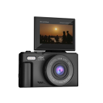 Appareil photo numérique Prixton 64 MP, écran IPS rabattable 3 pouces couleur noir vue détail 1