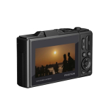 Appareil photo numérique Prixton 64 MP, écran IPS rabattable 3 pouces couleur noir vue latérale