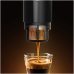 Cafetière portable rechargeable à pression de 15 bars et 80 ml Prixton couleur noir