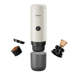 Cafetière portable rechargeable à pression de 15 bars et 80 ml Prixton couleur beige troisième vue