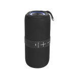 Enceinte sans fil avec micro et charge USB-C Prixton 30 W couleur noir troisième vue frontale