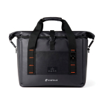 Glacière portable à fermeture enroulable et isolante Nordic Drift 22 L couleur noir vue avec logo