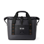 Glacière portable à fermeture enroulable et isolante Nordic Drift 22 L couleur noir avec zone d'impression