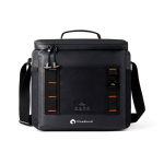 Glacière avec sangle réglable et poches Nordic Drift Storm 10 L couleur noir vue avec logo