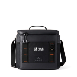 Glacière avec sangle réglable et poches Nordic Drift Storm 10 L couleur noir avec zone d'impression