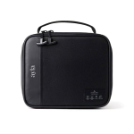 Sac isotherme avec poche extérieure et anse Nordic Drift Storm couleur noir vue avec logo
