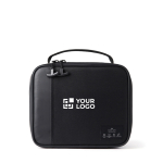 Sac isotherme avec poche extérieure et anse Nordic Drift Storm couleur noir avec zone d'impression