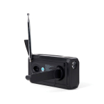 Radio d’urgence avec batterie externe Nordic Drift Titan 4 000 mAh couleur noir quatrième vue