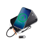 Câble de charge rapide USB-C avec mousqueton Nordic Drift Everest 60 W couleur noir troisième vue