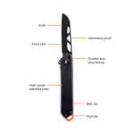 Couteau pliant en acier inoxydable Nordic Drift Adventure couleur noir