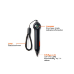 Stylo de poche avec boussole et mine rétractable Nordic Drift Trail couleur noir
