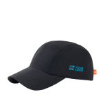 Casquette légère à 5 panneaux avec UPF50+ 115 g/m² Nordic Drift couleur noir avec zone d'impression