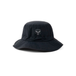 Chapeau léger à 5 panneaux avec cordon 115 g/m² Nordic Drift couleur noir vue avec logo