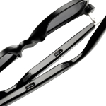 Lunettes audio intelligentes avec traduction IA polarisées UV400 couleur noir sixième vue