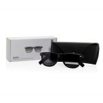 Lunettes audio intelligentes avec traduction IA polarisées UV400 couleur noir vue avec boîte