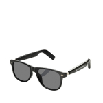 Lunettes audio intelligentes avec traduction IA polarisées UV400 couleur noir avec zone d'impression