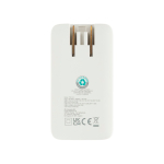 Chargeur plat ultra-fin avec prises voyage et USB-C 65 W couleur blanc cassé quatrième vue