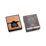 Localisateur intelligent avec lumière, compatible iOS et Android couleur noir vue avec boîte