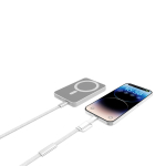 Câble de charge rapide 2 en 1 tressé anti-nœuds 60 W 120 cm couleur gris deuxième vue