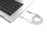 Câble de charge rapide 2 en 1 tressé anti-nœuds 60 W 120 cm couleur gris troisième vue