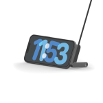 Câble de charge USB-C vers USB-C avec support téléphone réglable 65 W couleur noir deuxième vue