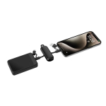 Câble porte-clés en plastique recyclé 4 en 1, charge rapide 100 W couleur noir deuxième vue