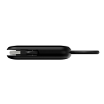 Câble porte-clés en plastique recyclé 4 en 1, charge rapide 100 W couleur noir cinquième vue
