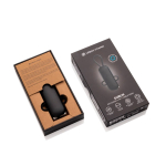 Câble porte-clés en plastique recyclé 4 en 1, charge rapide 100 W couleur noir vue avec boîte