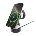 Chargeur sans fil pliable 3 en 1 avec charge ultra-rapide 25 W couleur gris cinquième vue