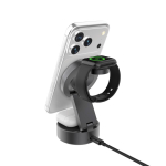Chargeur sans fil pliable 3 en 1 avec charge ultra-rapide 25 W couleur gris sixième vue
