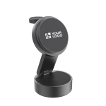 Chargeur sans fil pliable 3 en 1 avec charge ultra-rapide 25 W couleur gris avec zone d'impression