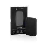 Batterie externe ultrafine 4 mm avec charge sans fil 3 000 mAh couleur noir vue avec boîte