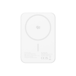 Batterie externe magnétique QI2.2 ultrafine en aluminium 5 000 mAh couleur argenté troisième vue