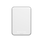 Batterie externe magnétique QI2.2 ultrafine en aluminium 5 000 mAh couleur argenté quatrième vue