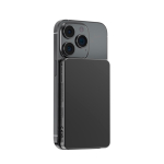 Batterie externe magnétique écologique, charge sans fil 15 W 5 000 mAh couleur noir deuxième vue