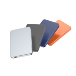 Batterie externe magnétique écologique, charge sans fil 15 W 5 000 mAh couleur noir vue générale