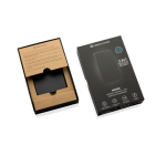 Batterie externe magnétique écologique, charge sans fil 15 W 5 000 mAh couleur noir vue avec boîte