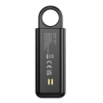 Alarme personnelle intelligente avec lumière et recharge USB-C 150 dB couleur noir quatrième vue