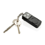 Alarme personnelle compacte rechargeable USB-C avec lumière LED 150 dB couleur noir troisième vue