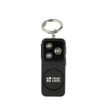 Alarme personnelle compacte rechargeable USB-C avec lumière LED 150 dB couleur noir avec zone d'impression