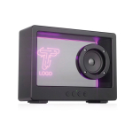 Enceinte sans fil transparent avec lumière RGB intégrée et USB-C 5 W couleur noir