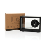 Enceinte sans fil transparent avec lumière RGB intégrée et USB-C 5 W couleur noir vue avec boîte