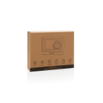 Enceinte sans fil transparent avec lumière RGB intégrée et USB-C 5 W couleur noir deuxième vue avec boîte