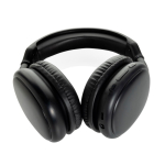 Casque supra-auriculaire pliable avec batterie amovible USB-C couleur noir troisième vue