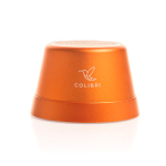 Enceinte compacte magnétique avec résistance IPX4 5 W 500 mAh couleur orange vue avec logo